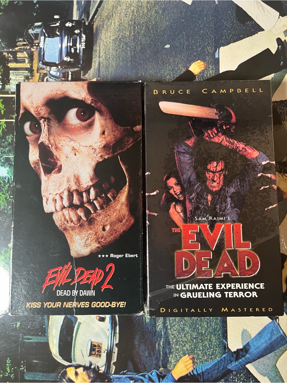 The Evil dead 1-2 VHS movie tape lot 80s Horror 1998 Remastered Sam Raimi